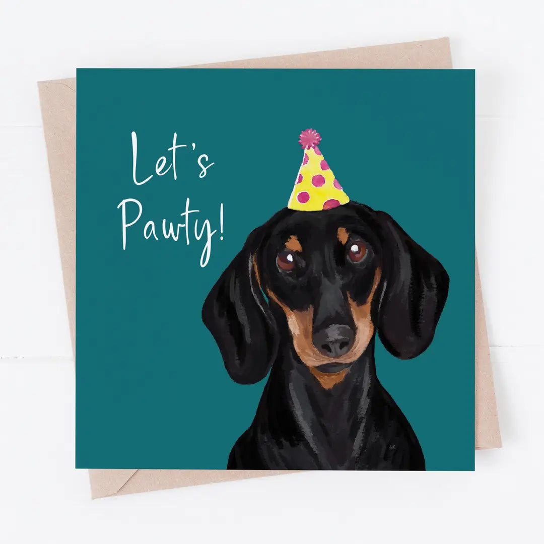 Lets Pawty Greeting Card