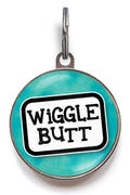 Wiggle Butt Pet ID Tag - Aqua