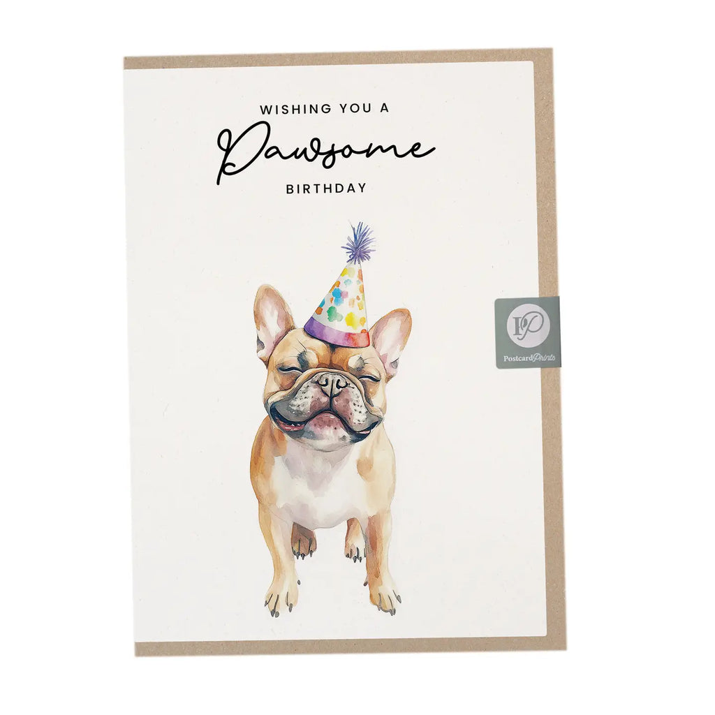French Bulldog Birthday Card