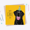 Black Lab Happy Cake Day Greeting Card
