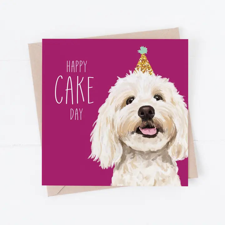 Happy Cake day Dog Birthday Card