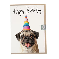Pug birthday card