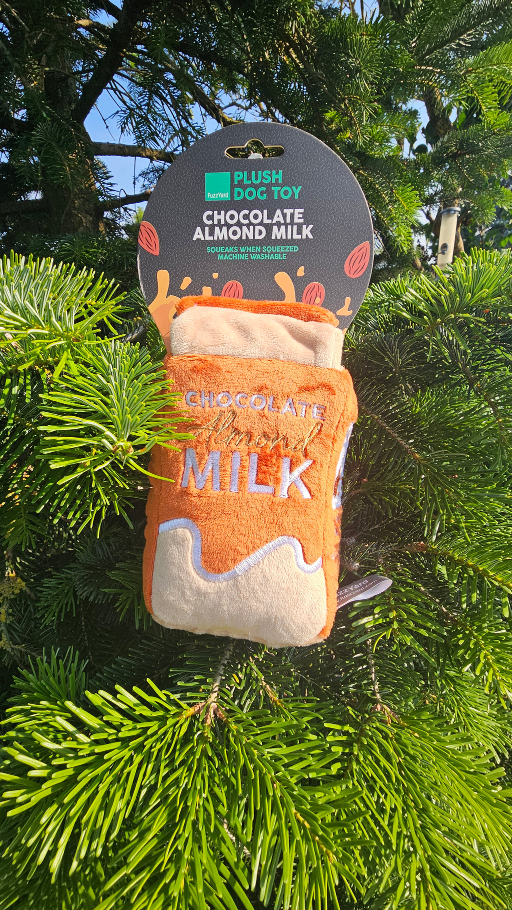 Chocolate almond milkdog toy