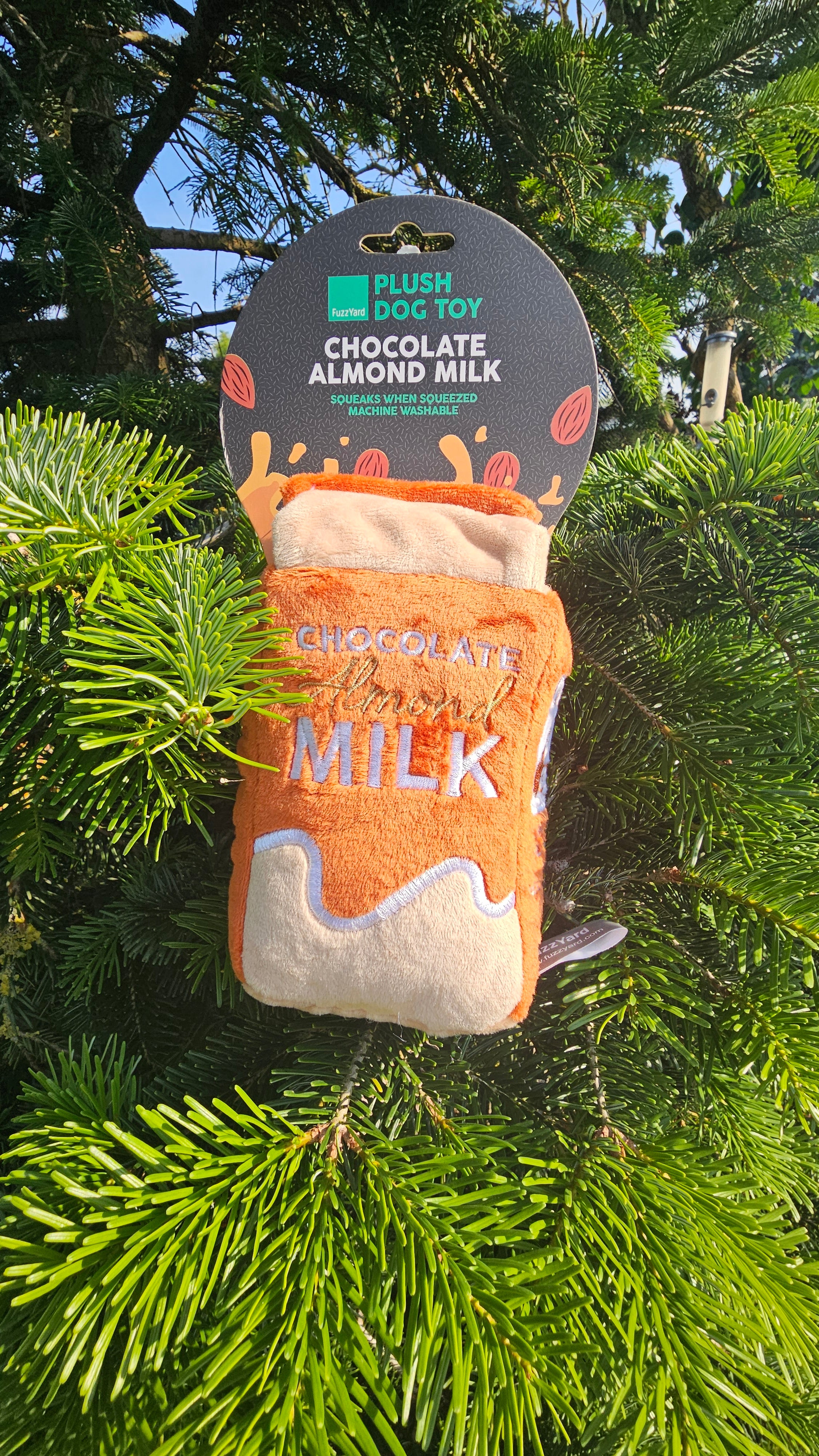 Chocolate almond milkdog toy